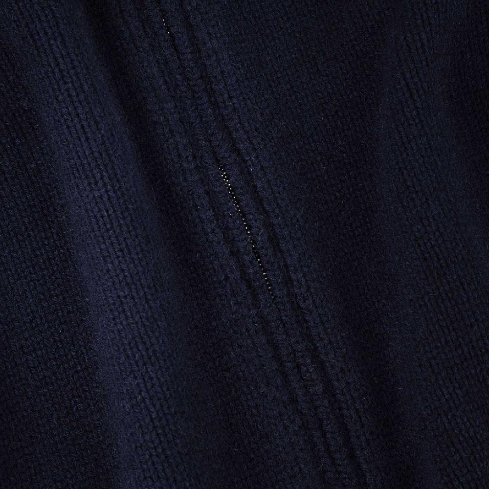 Rubinacci Pull Zip In Cashmere Blu