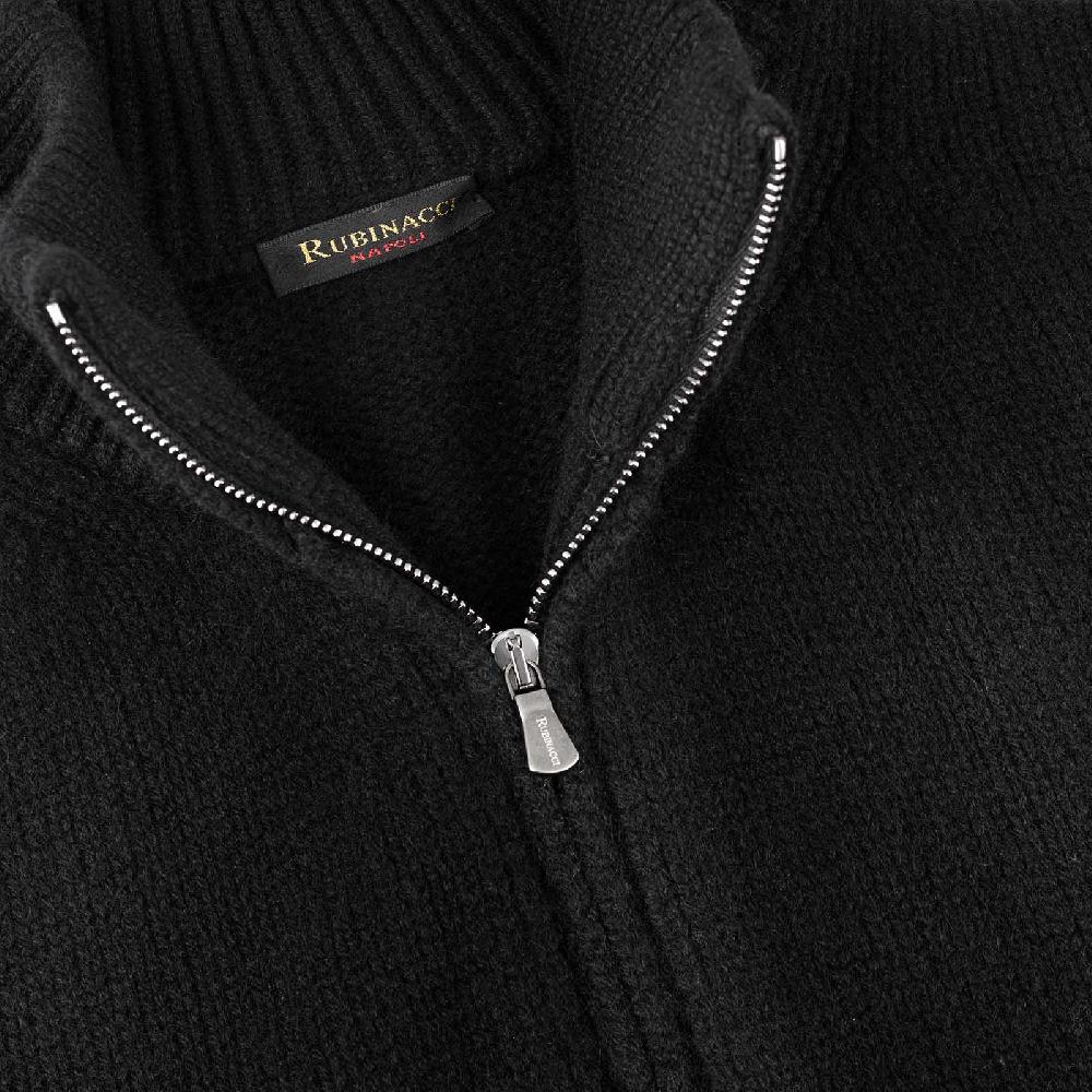 Rubinacci Pull Zip In Cashmere Nero
