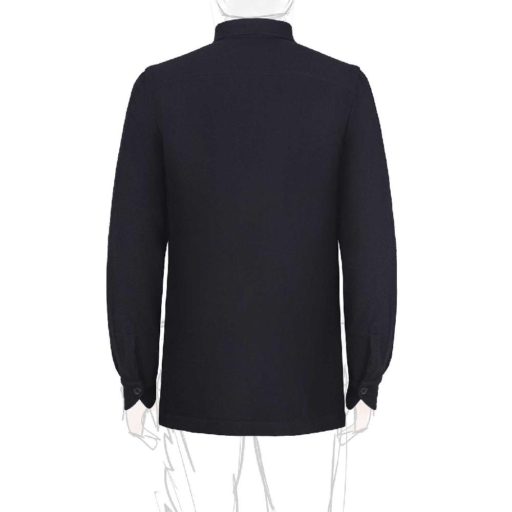 Rubinacci Sahariana In Cashmere Spigato Blu