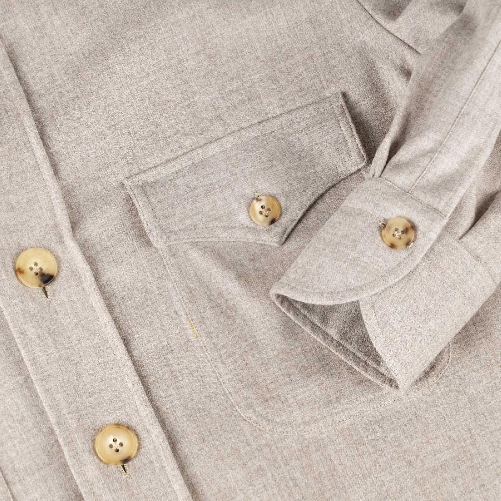 Rubinacci Sahariana In Lana Beige