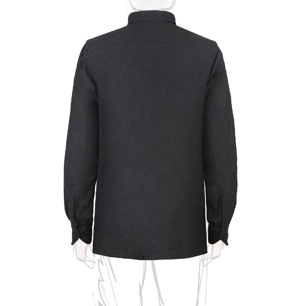 Rubinacci Sahariana In Lana E Seta Grigia