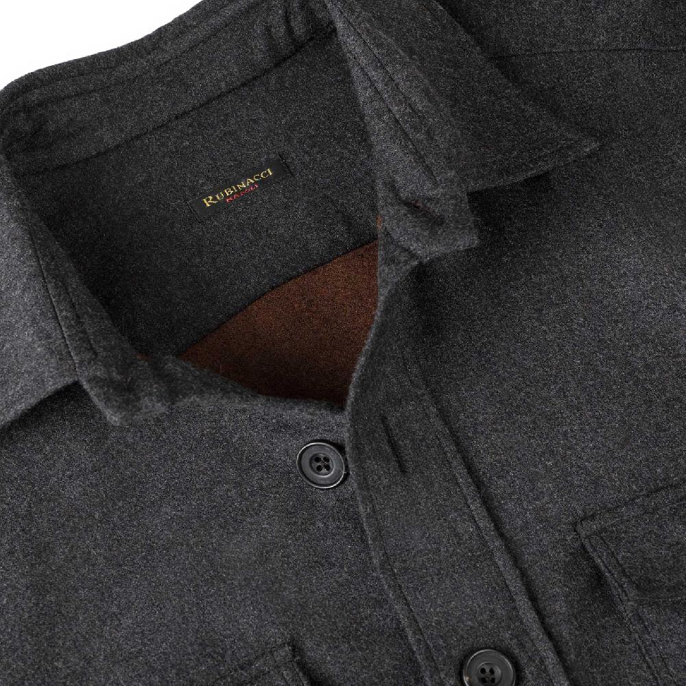 Rubinacci Sahariana In Lana E Seta Grigia