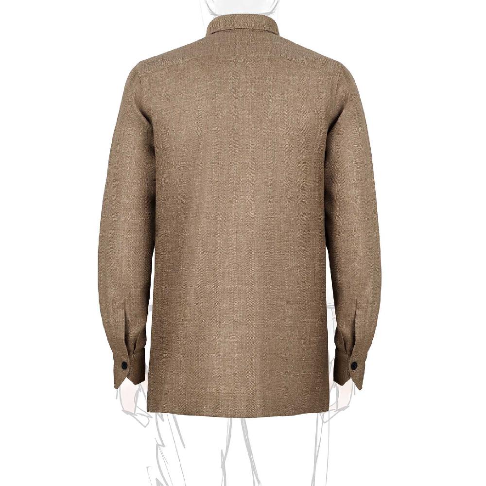 Rubinacci Sahariana In Lana E Seta Nocciola