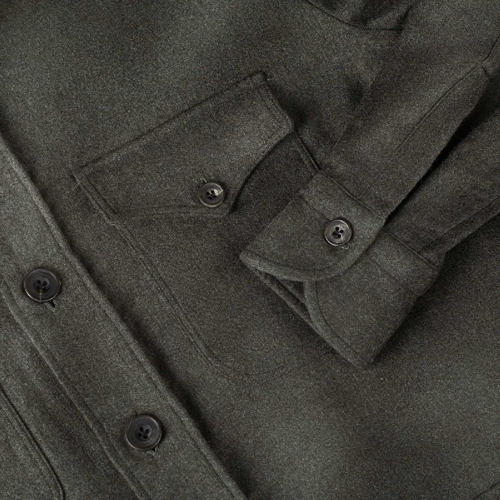 Rubinacci Sahariana In Lana E Seta Verde