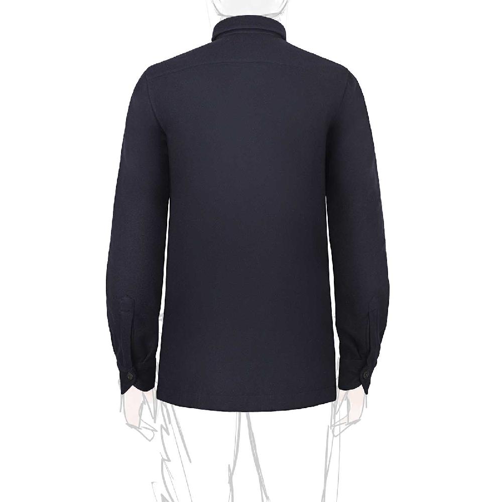 Rubinacci Sahariana In Lana Super 200's Blu