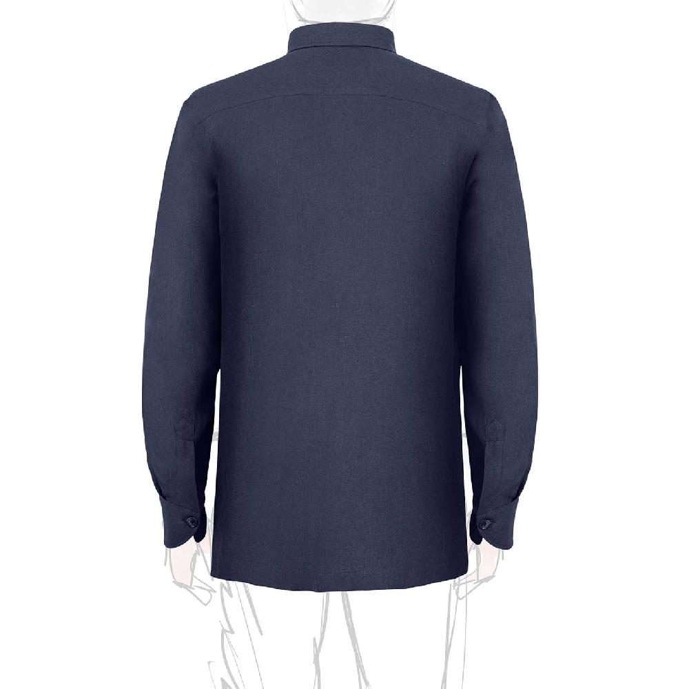 Rubinacci Sahariana In Lino Blu