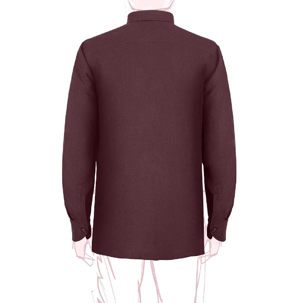 Rubinacci Sahariana In Lino Bordeaux