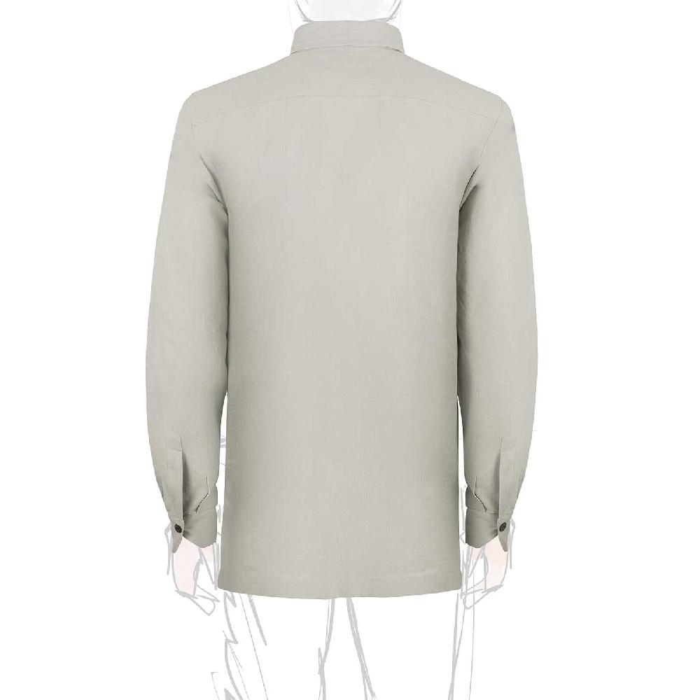 Rubinacci Sahariana In Lino Grigio