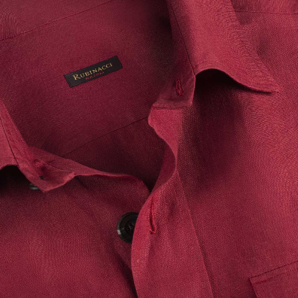 Rubinacci Sahariana In Lino Rosso