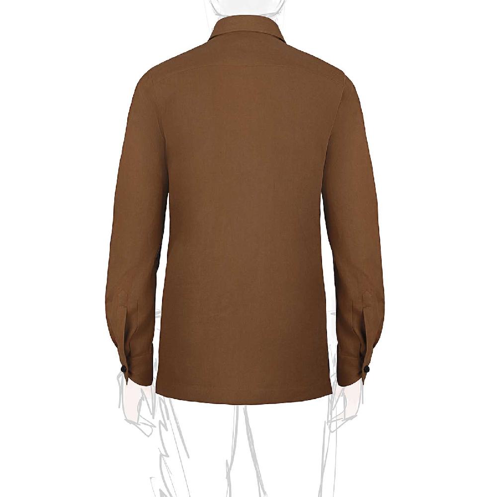 Rubinacci Sahariana In Lino Tabacco