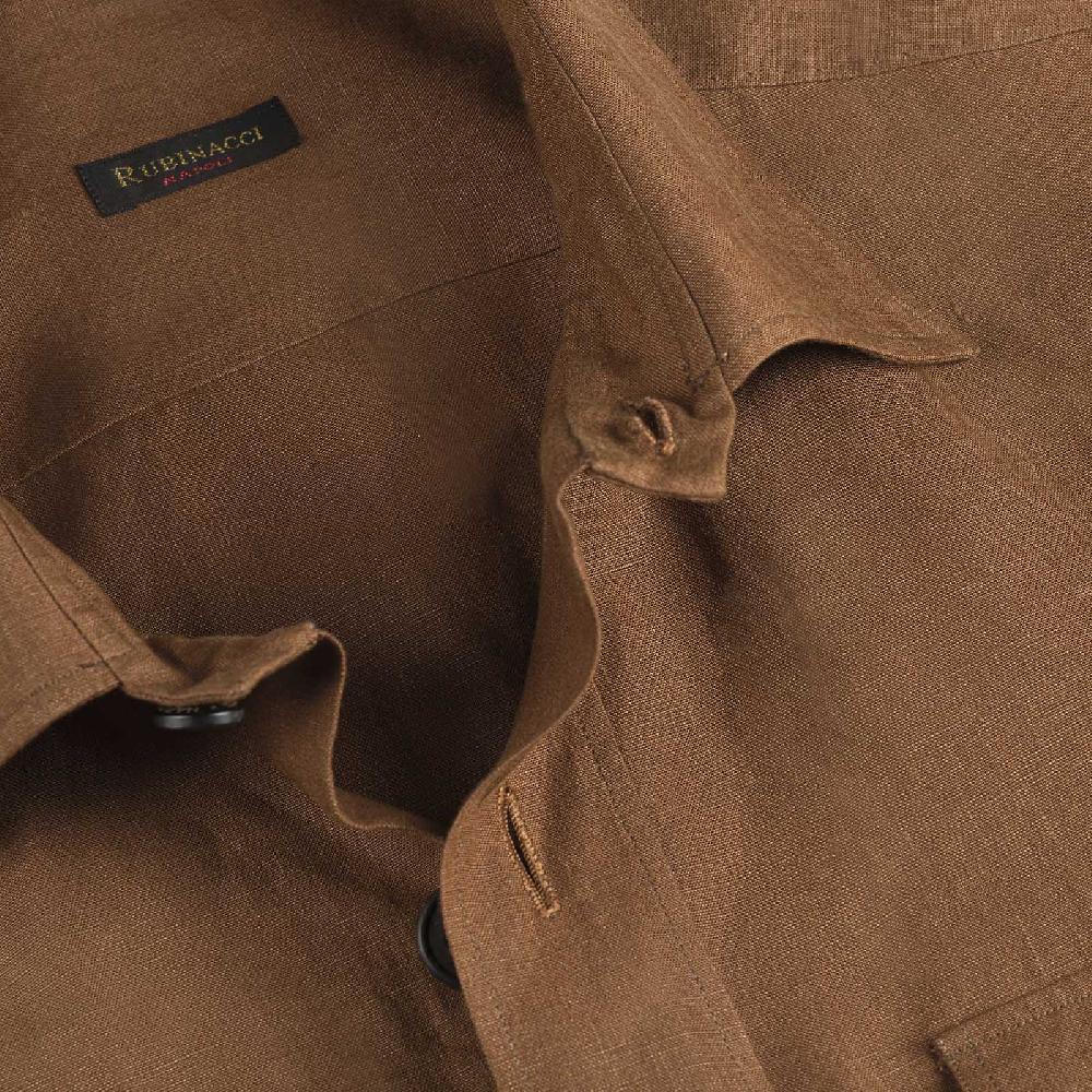 Rubinacci Sahariana In Lino Tabacco