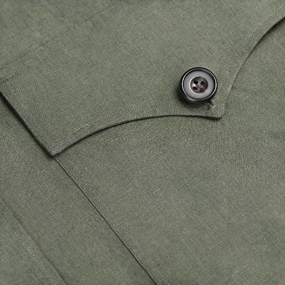 Rubinacci Sahariana In Lino Verde