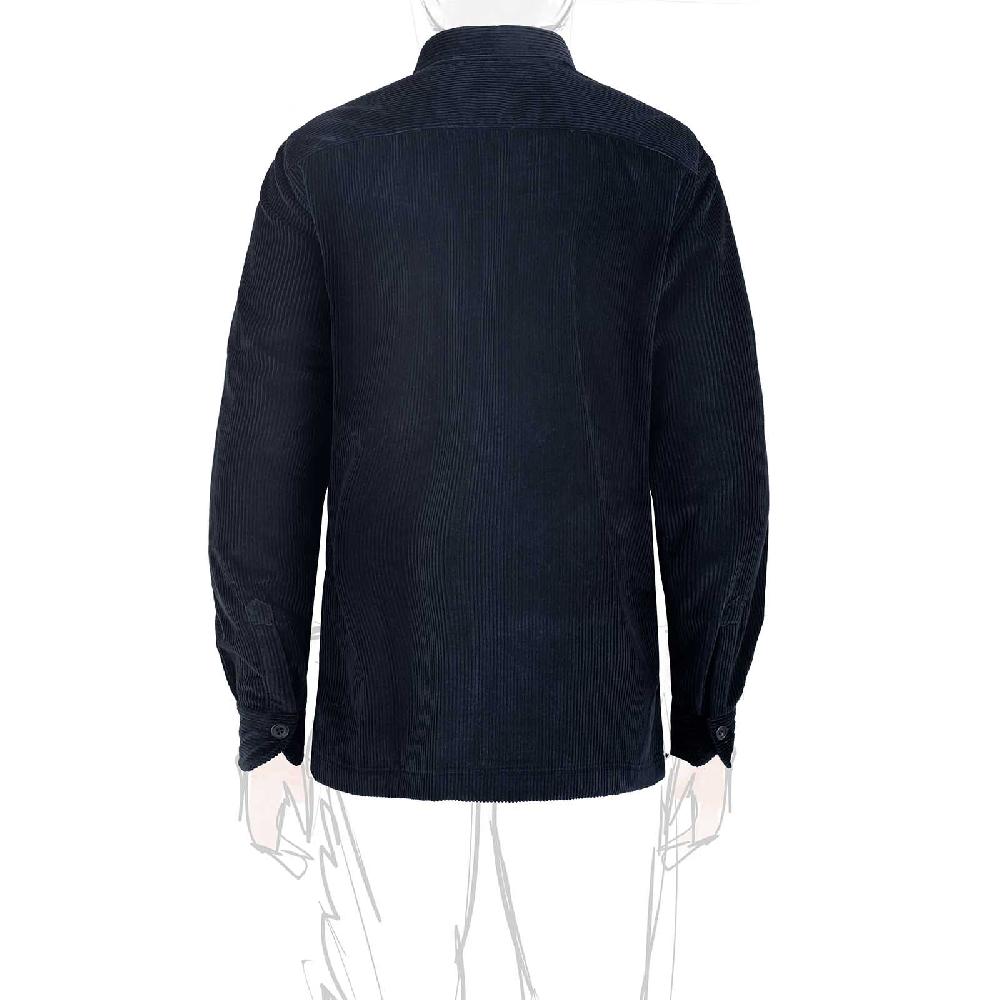 Rubinacci Sahariana In Velluto A Costine Blu