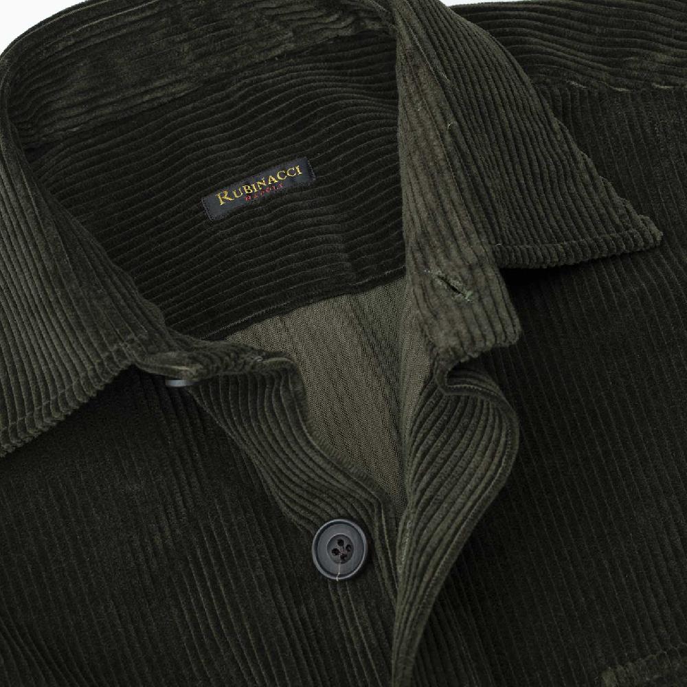 Rubinacci Sahariana In Velluto A Costine Verde