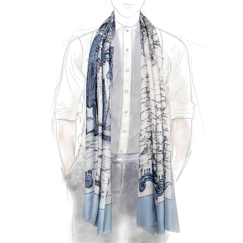 Rubinacci Sciarpa Acquafrescaio Azzurro