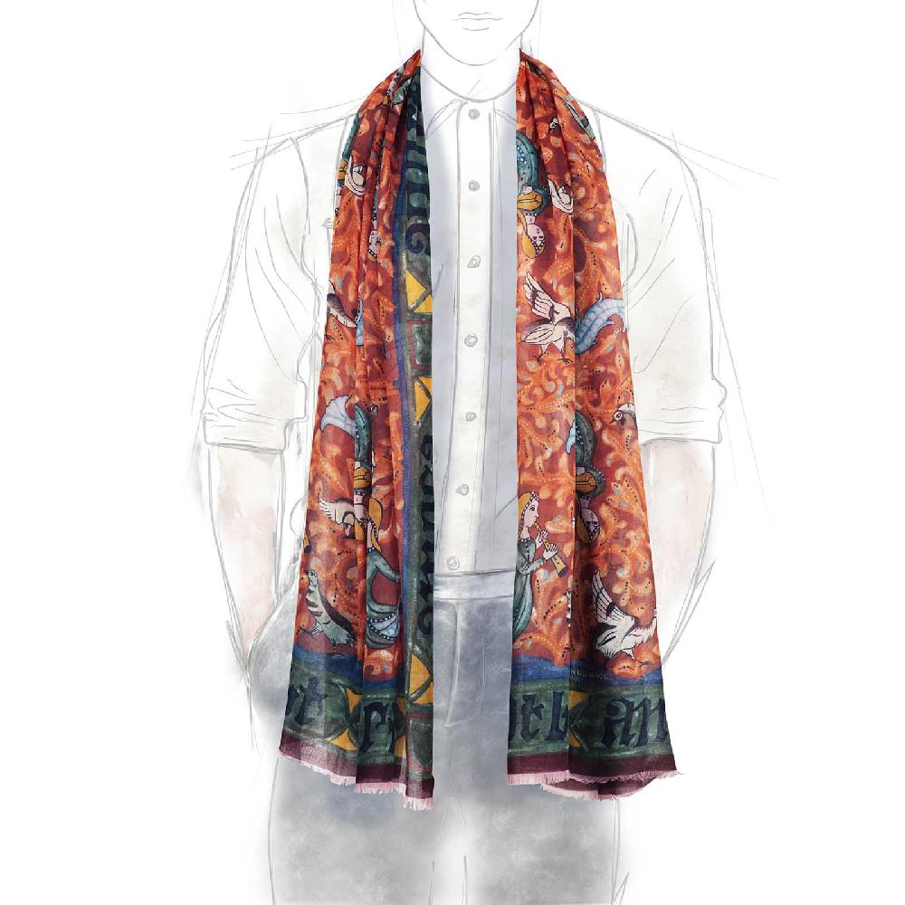 Rubinacci Sciarpa Amor Bordeaux