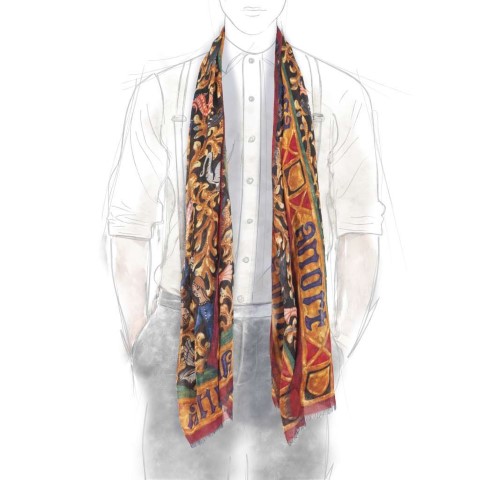 Rubinacci Sciarpa Amor Rosso