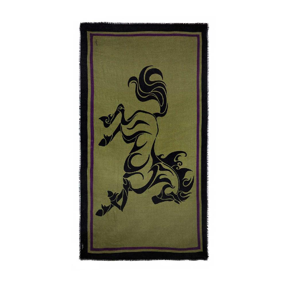 Rubinacci Sciarpa cavallo verde militare