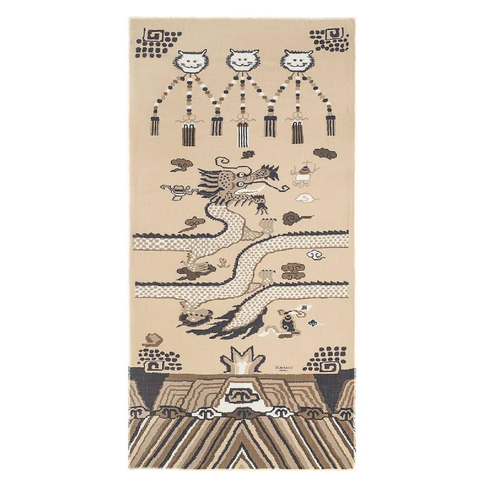 Rubinacci Sciarpa drago beige