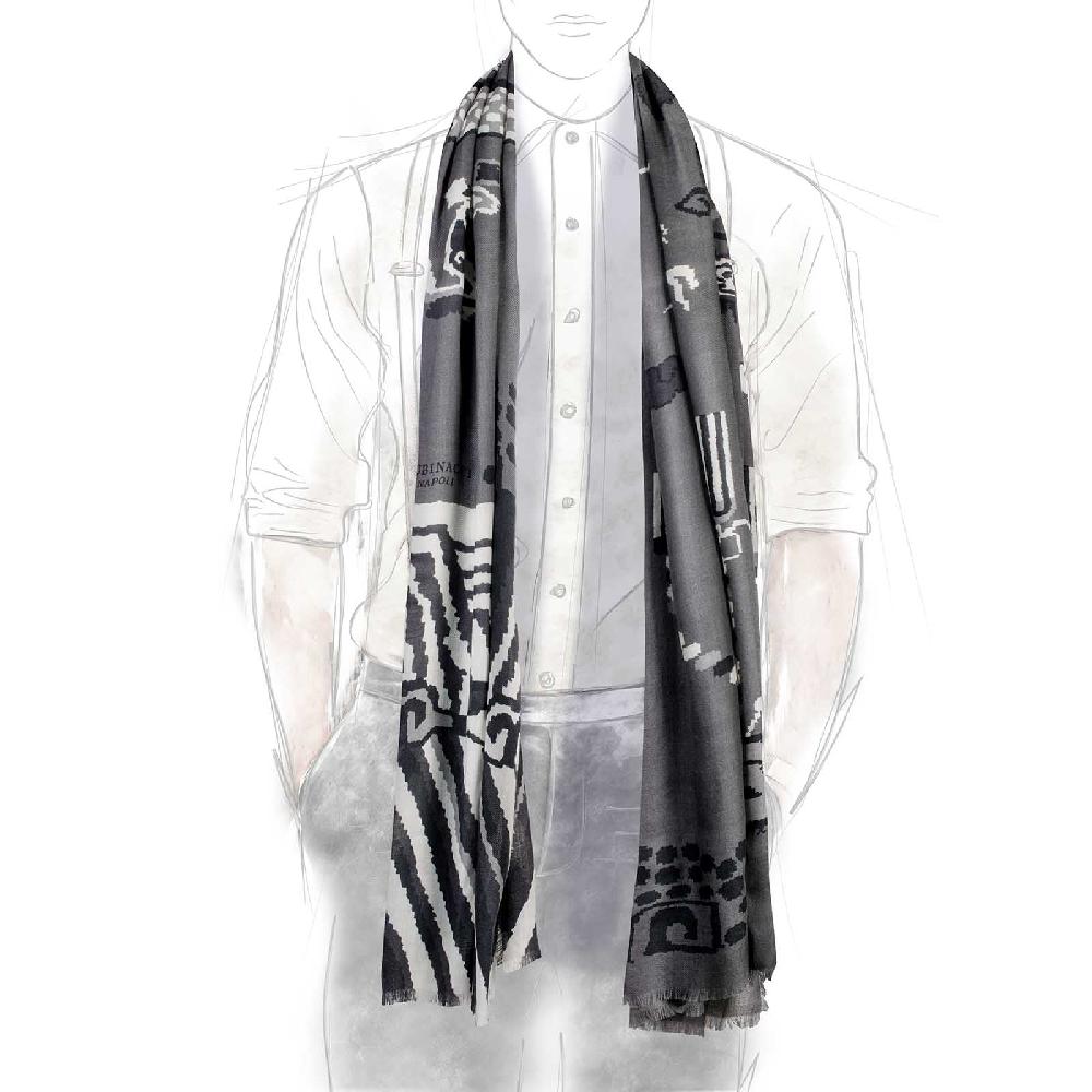 Rubinacci Sciarpa Drago Grigio