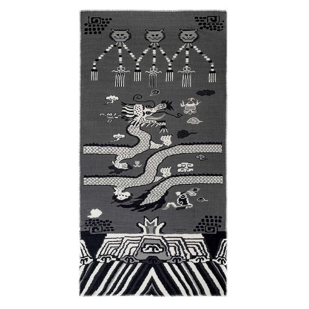 Rubinacci Sciarpa drago grigio