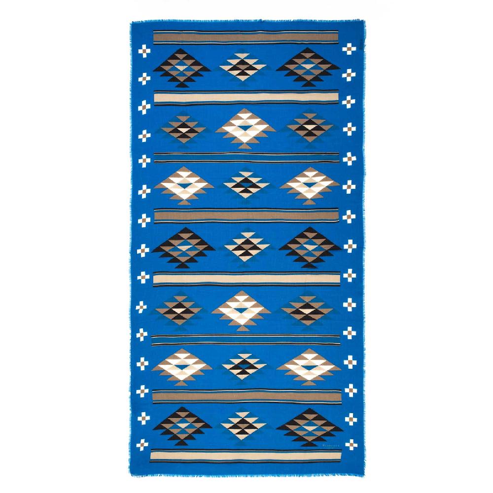 Rubinacci Sciarpa geometrico bluette