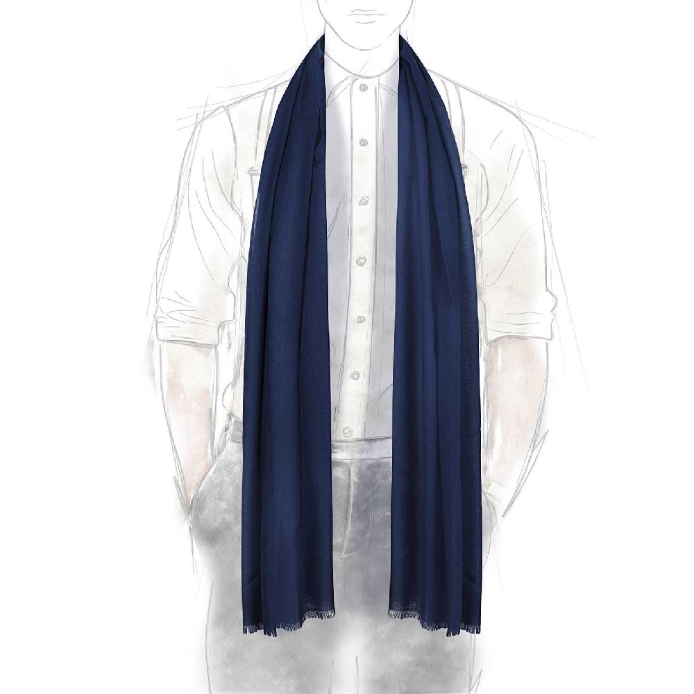 Rubinacci Sciarpa In Cashmere Blu Indaco
