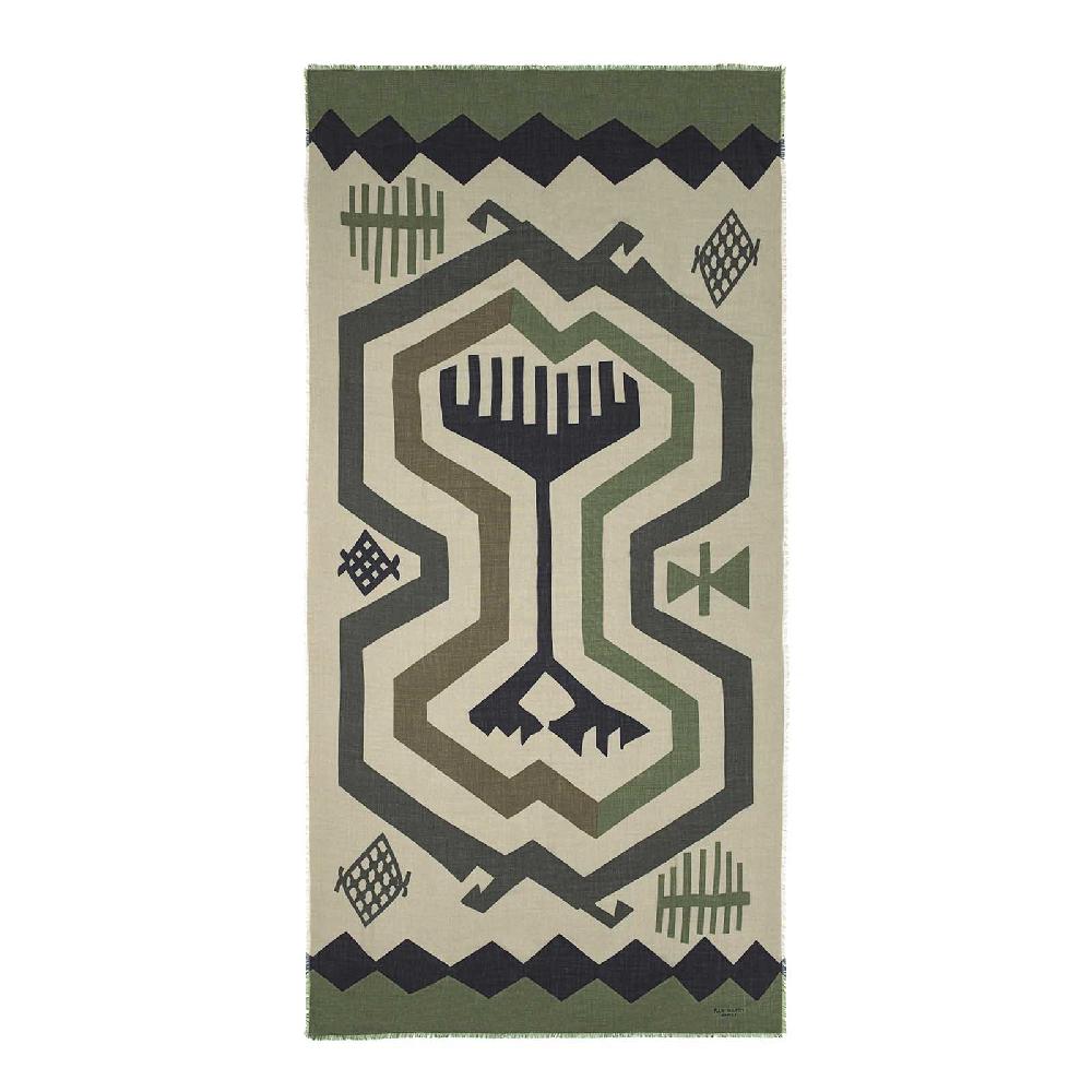 Rubinacci Sciarpa konia verde militare