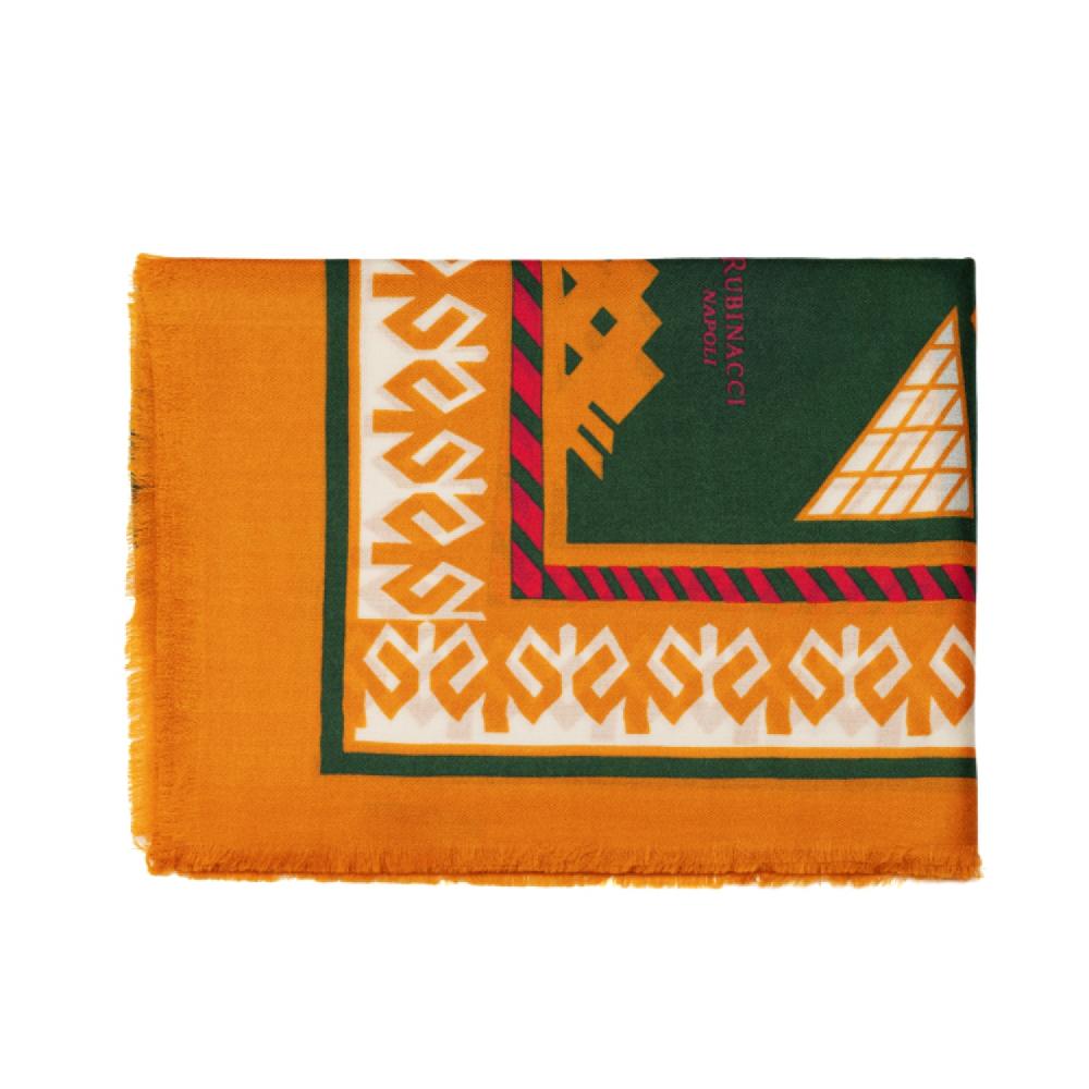 Rubinacci Sciarpa Piastrella Arancio