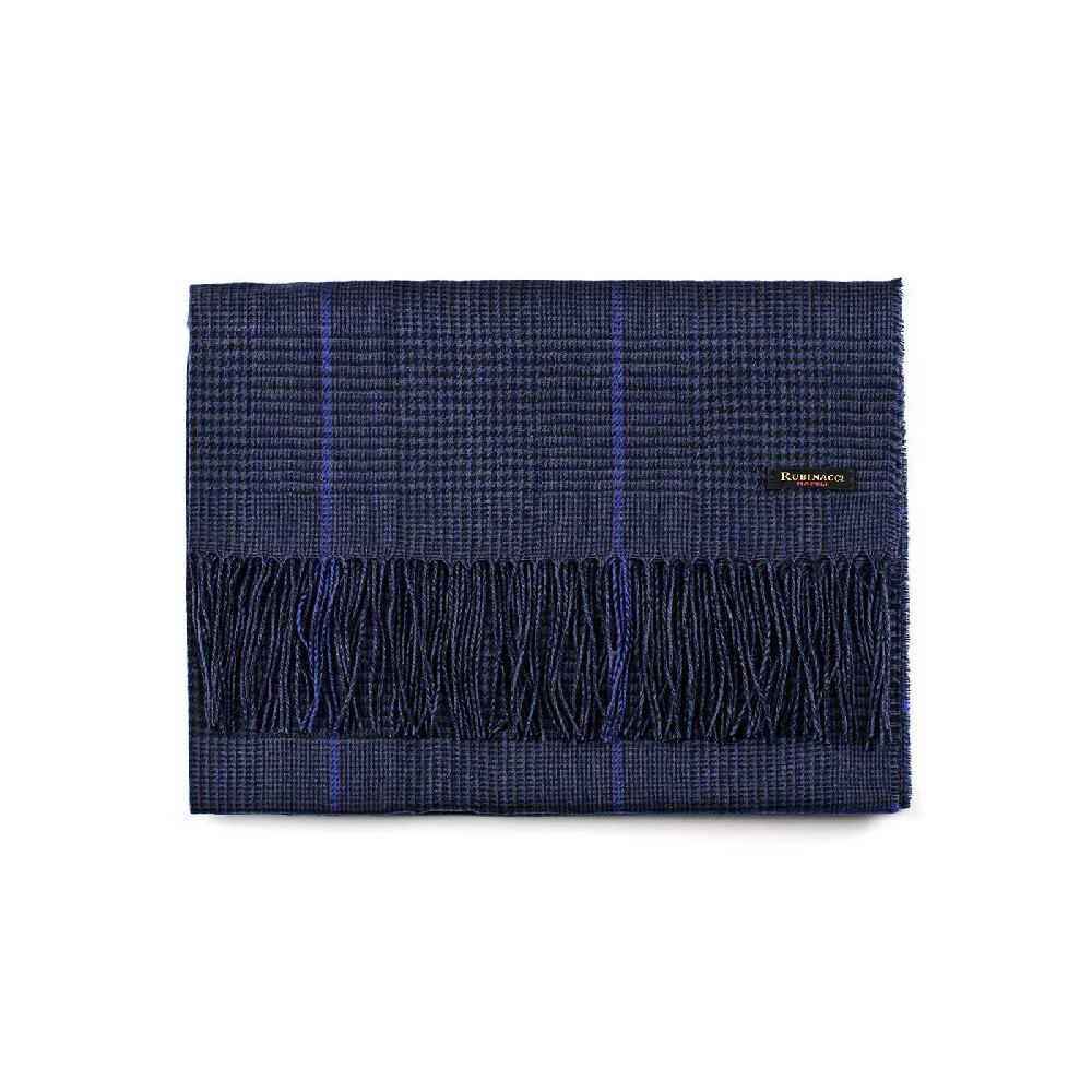 Rubinacci Sciarpa Principedi Galles Blu