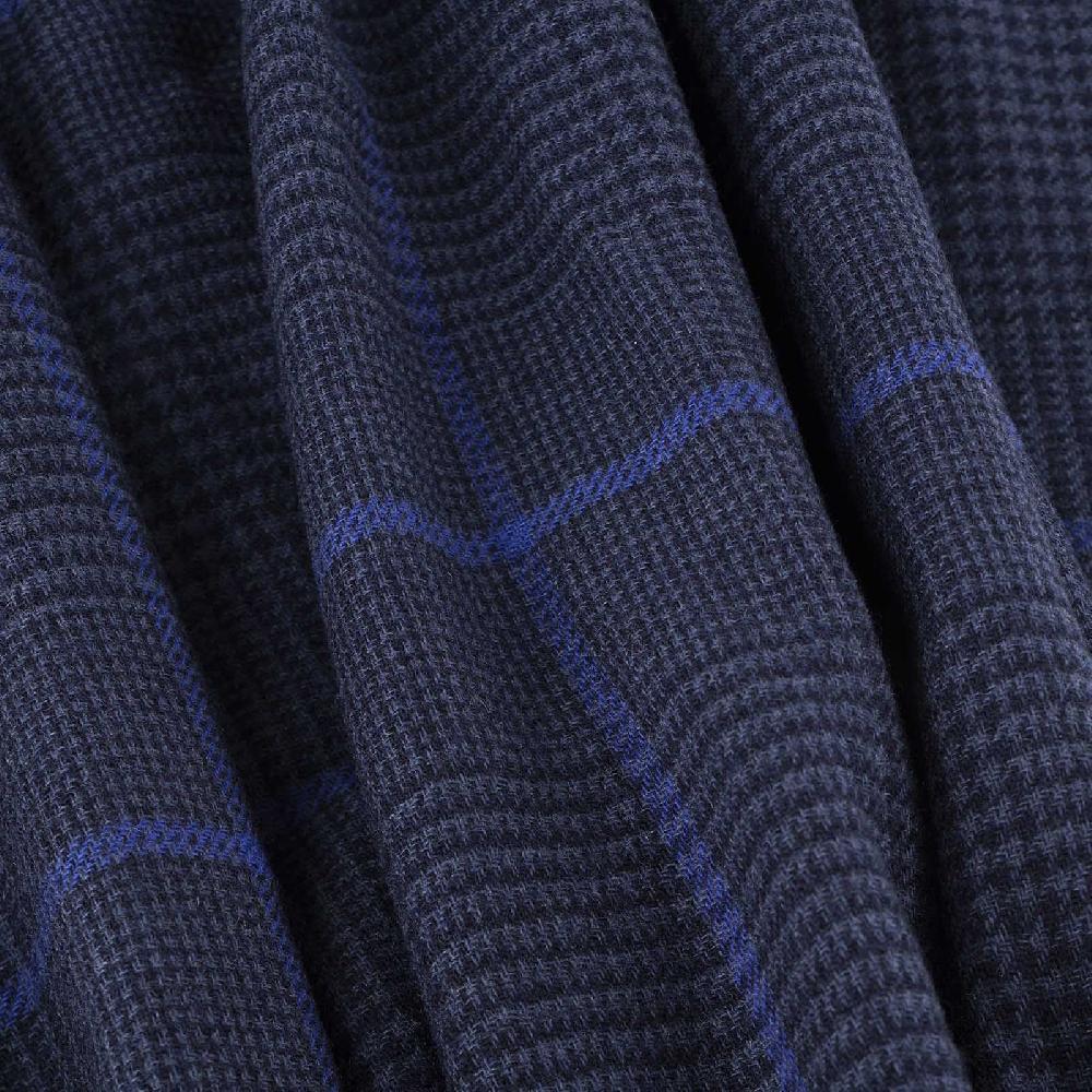 Rubinacci Sciarpa Principedi Galles Blu