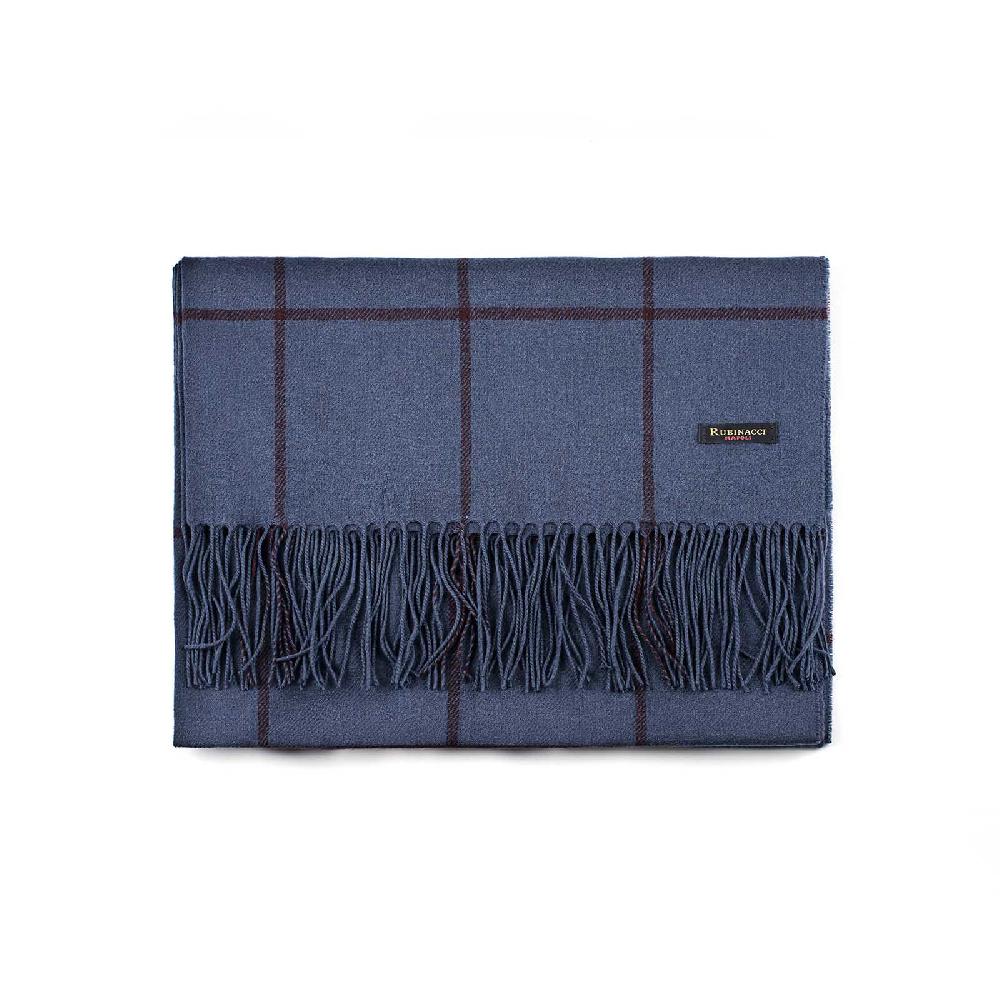 Rubinacci Sciarpa Quadri Blu