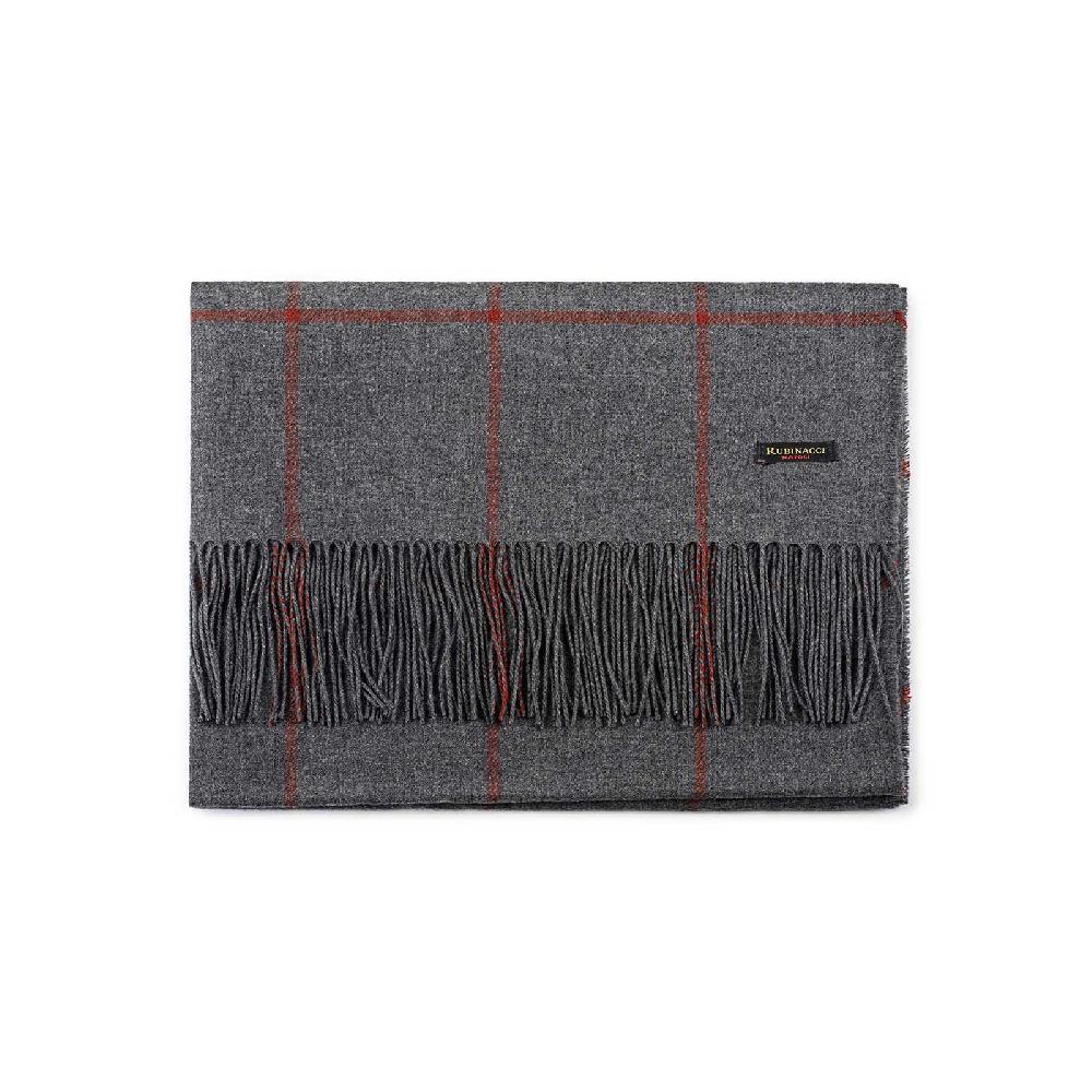Rubinacci Sciarpa Quadri Grigio