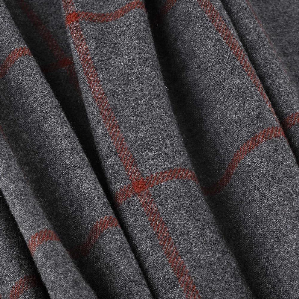 Rubinacci Sciarpa Quadri Grigio