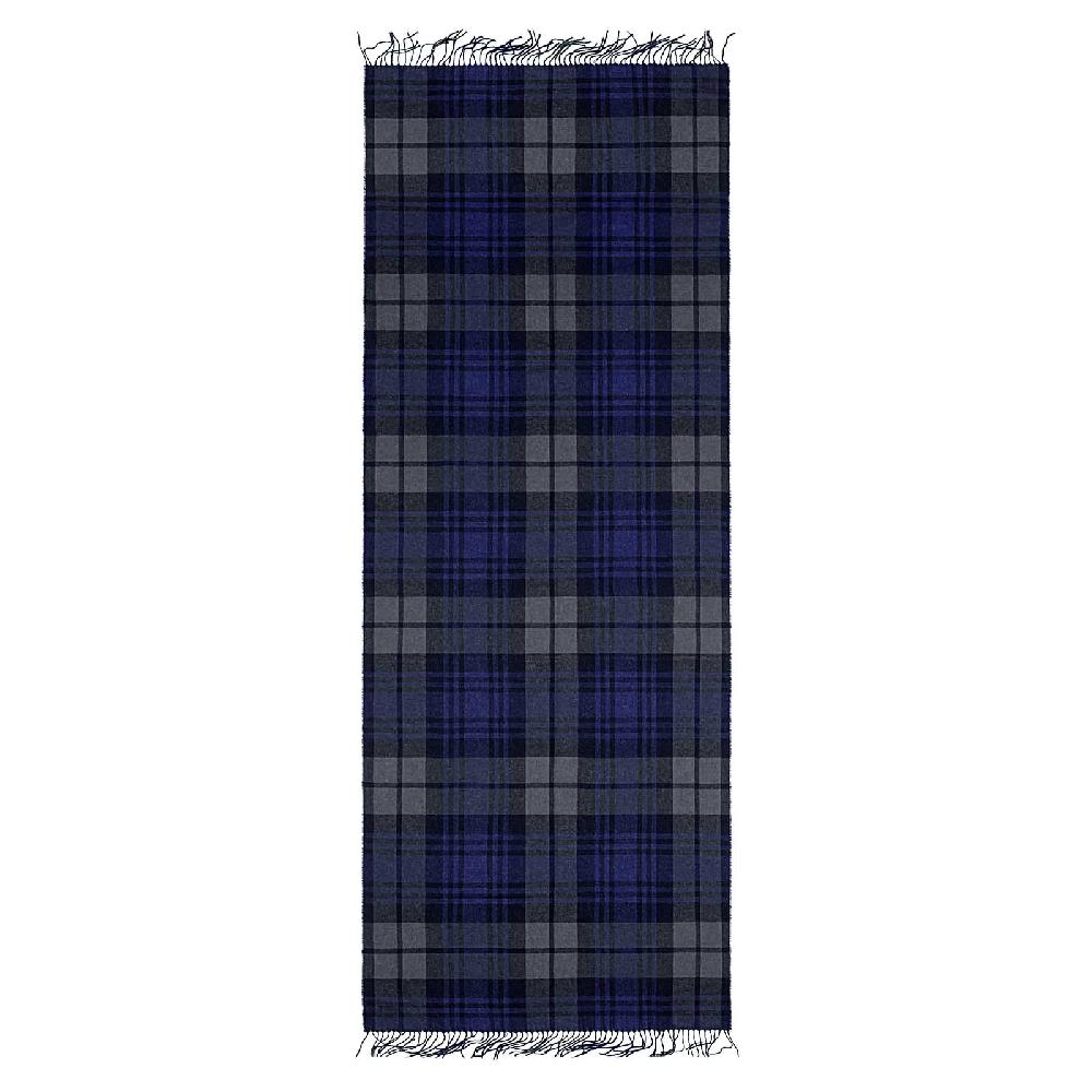 Rubinacci Sciarpa quadri grigio e blu