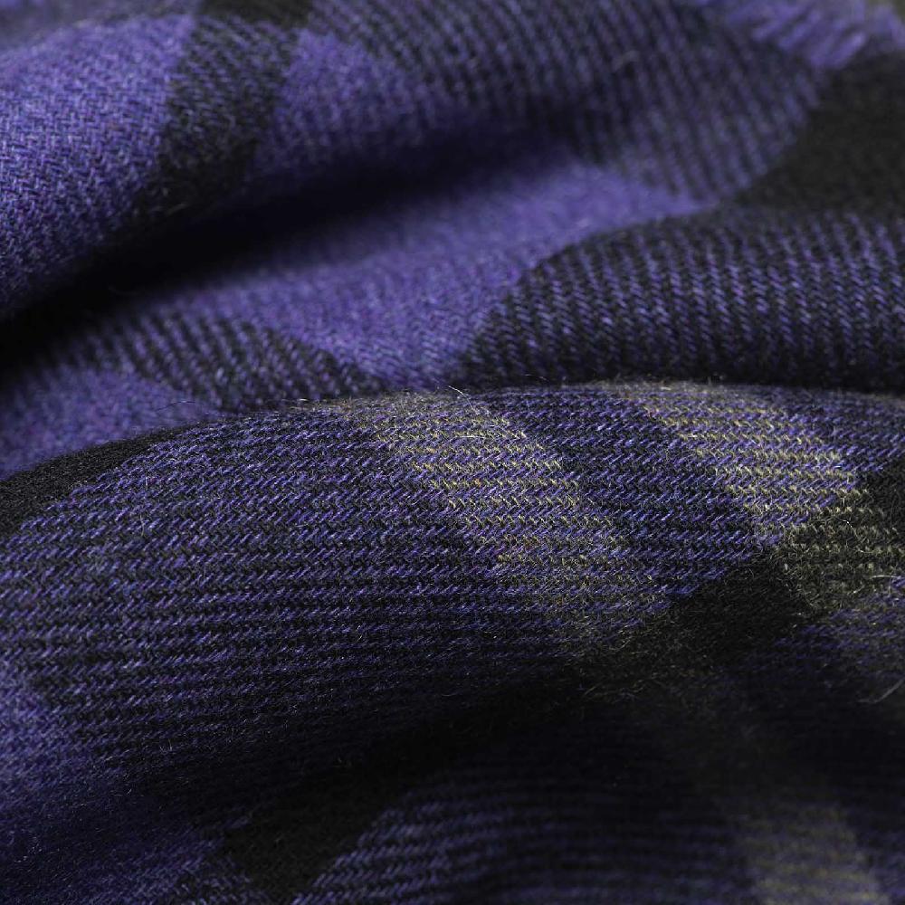 Rubinacci Sciarpa Quadri Verde E Viola