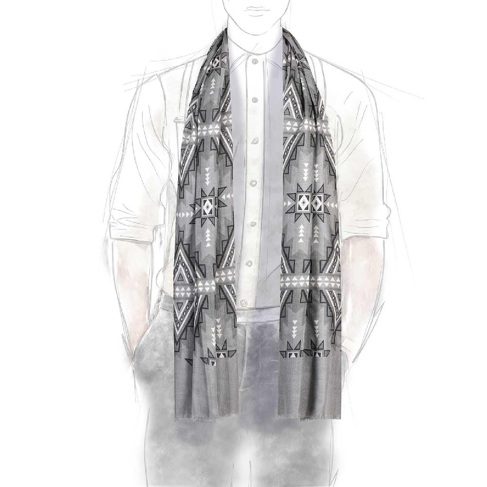 Rubinacci Sciarpa Rombi Grigio