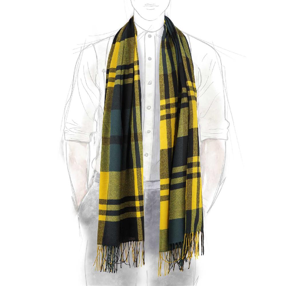 Rubinacci Sciarpa Tartan Giallo
