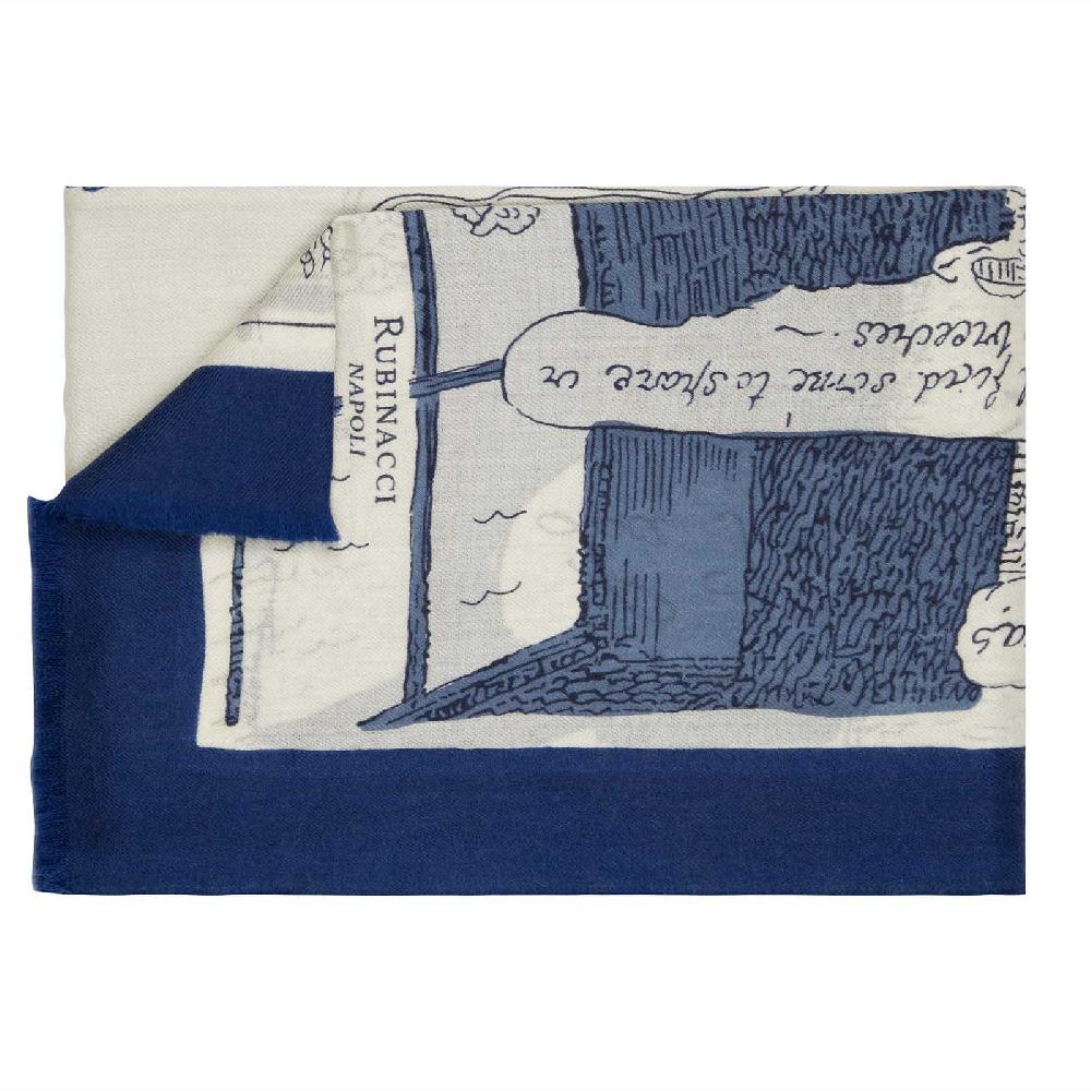 Rubinacci Sciarpa Toilette Du Dandy Blu Navy