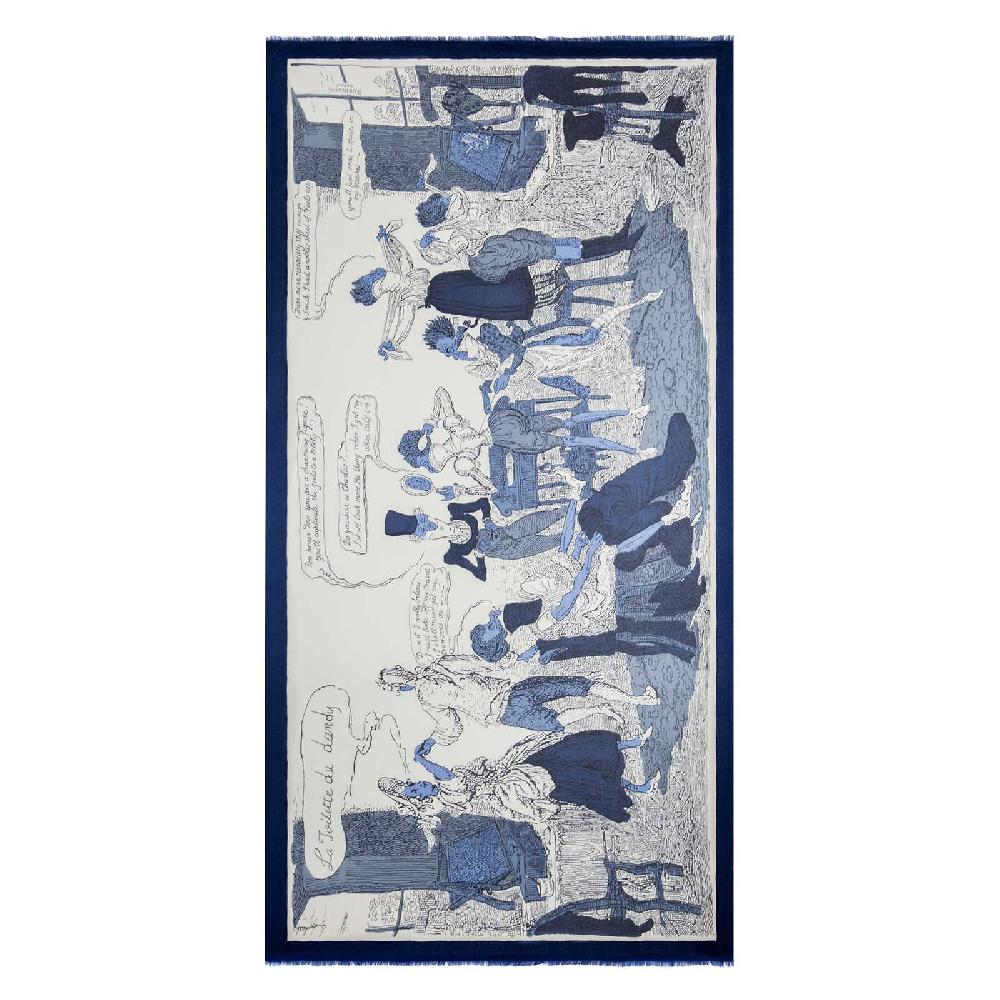 Rubinacci Sciarpa toilette du dandy blu navy
