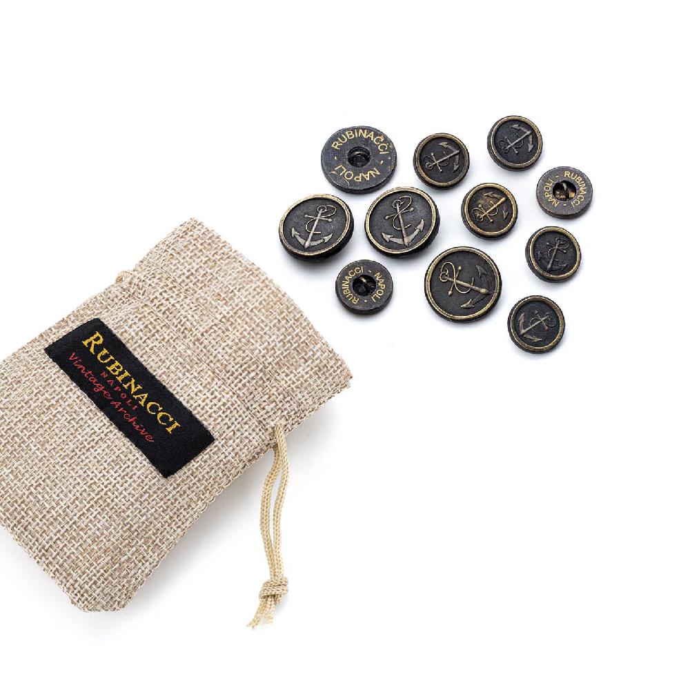 Rubinacci Set Bottoni Da Giacca Un Petto Ancora