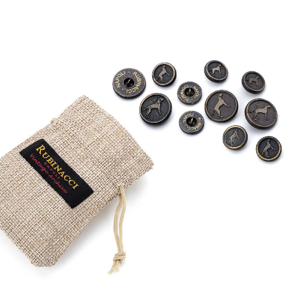 Rubinacci Set Bottoni Da Giacca Un Petto Cane