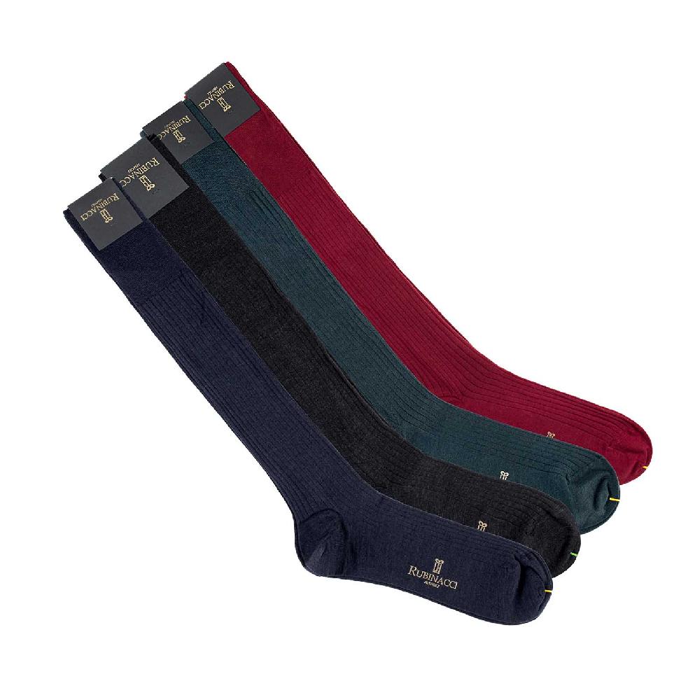 Rubinacci Set calze in lana a costina