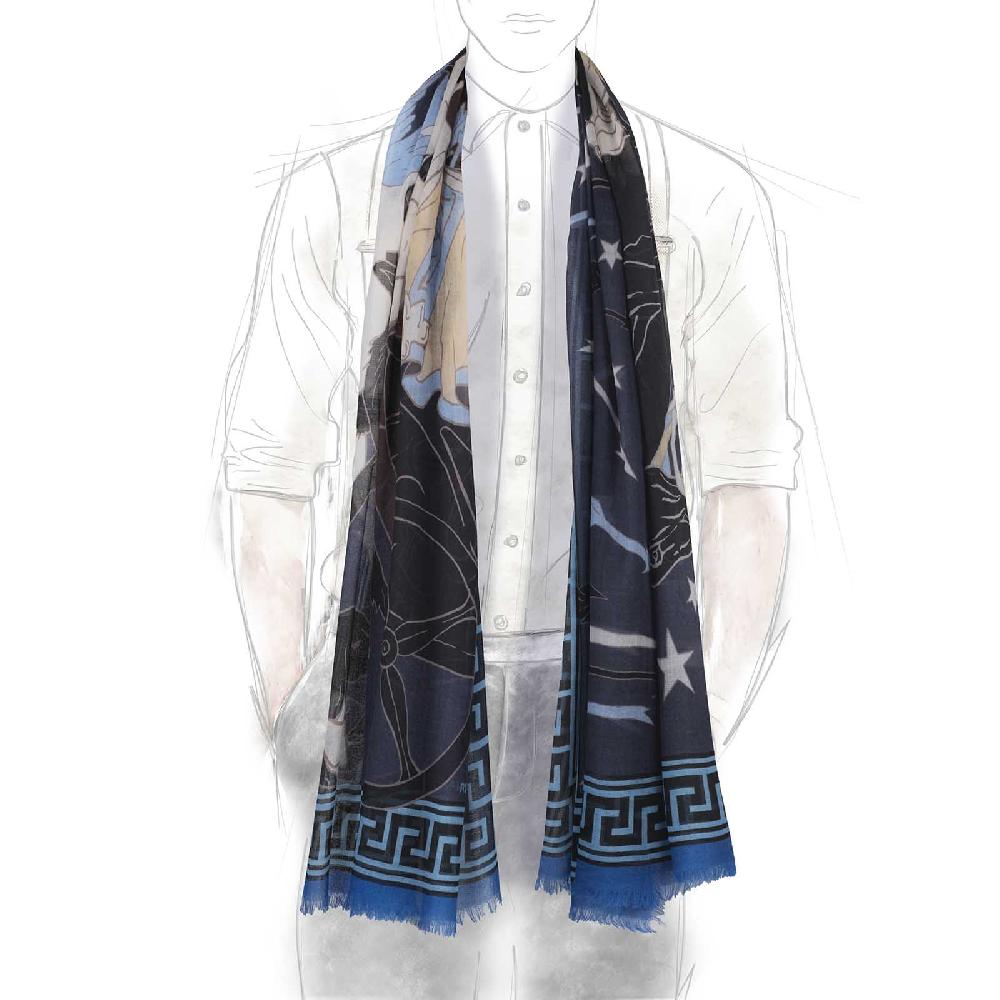 Rubinacci Stola Artemide E Apollo Blu Cobalto