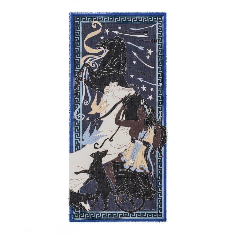 Rubinacci Stola Artemide e Apollo blu cobalto