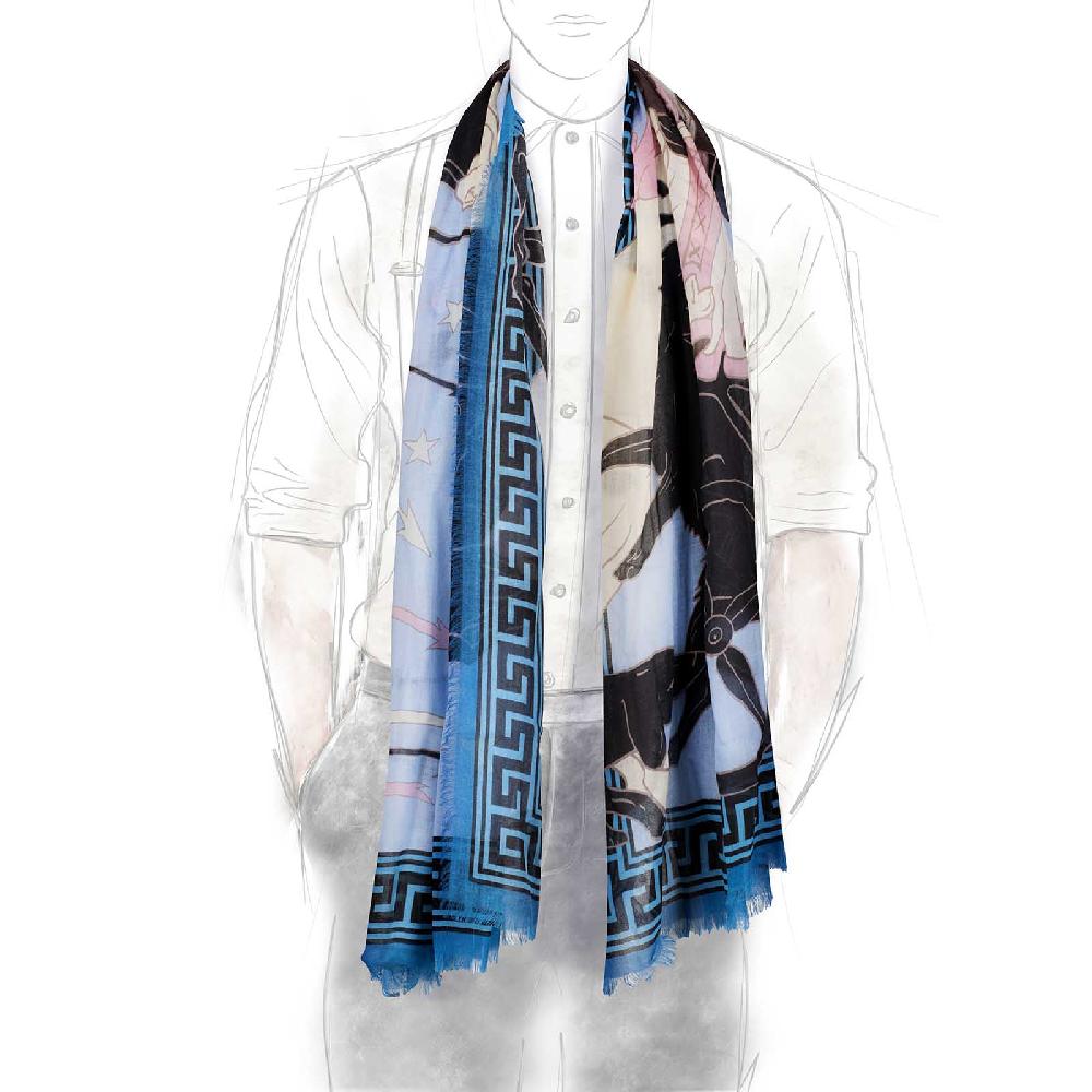 Rubinacci Stola Artemide E Apollo Celeste