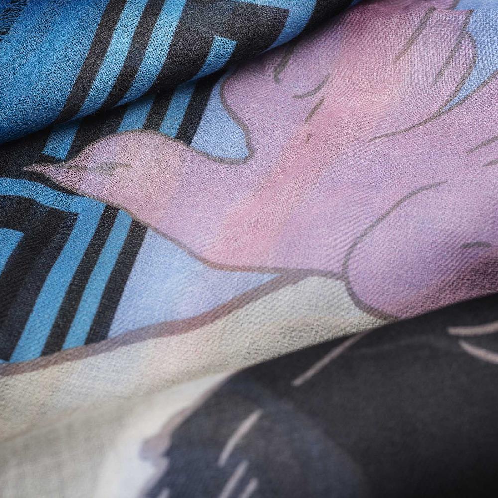 Rubinacci Stola Artemide E Apollo Celeste