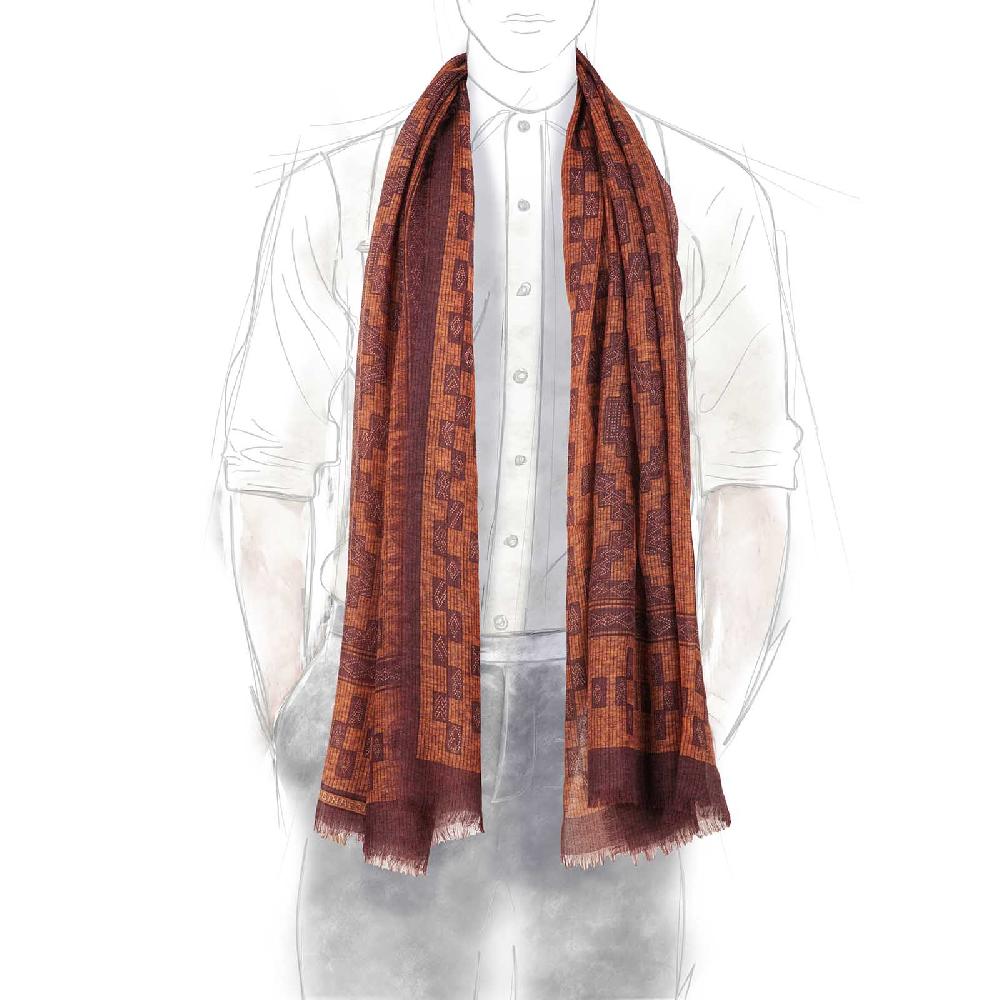 Rubinacci Stola Berbera Ruggine