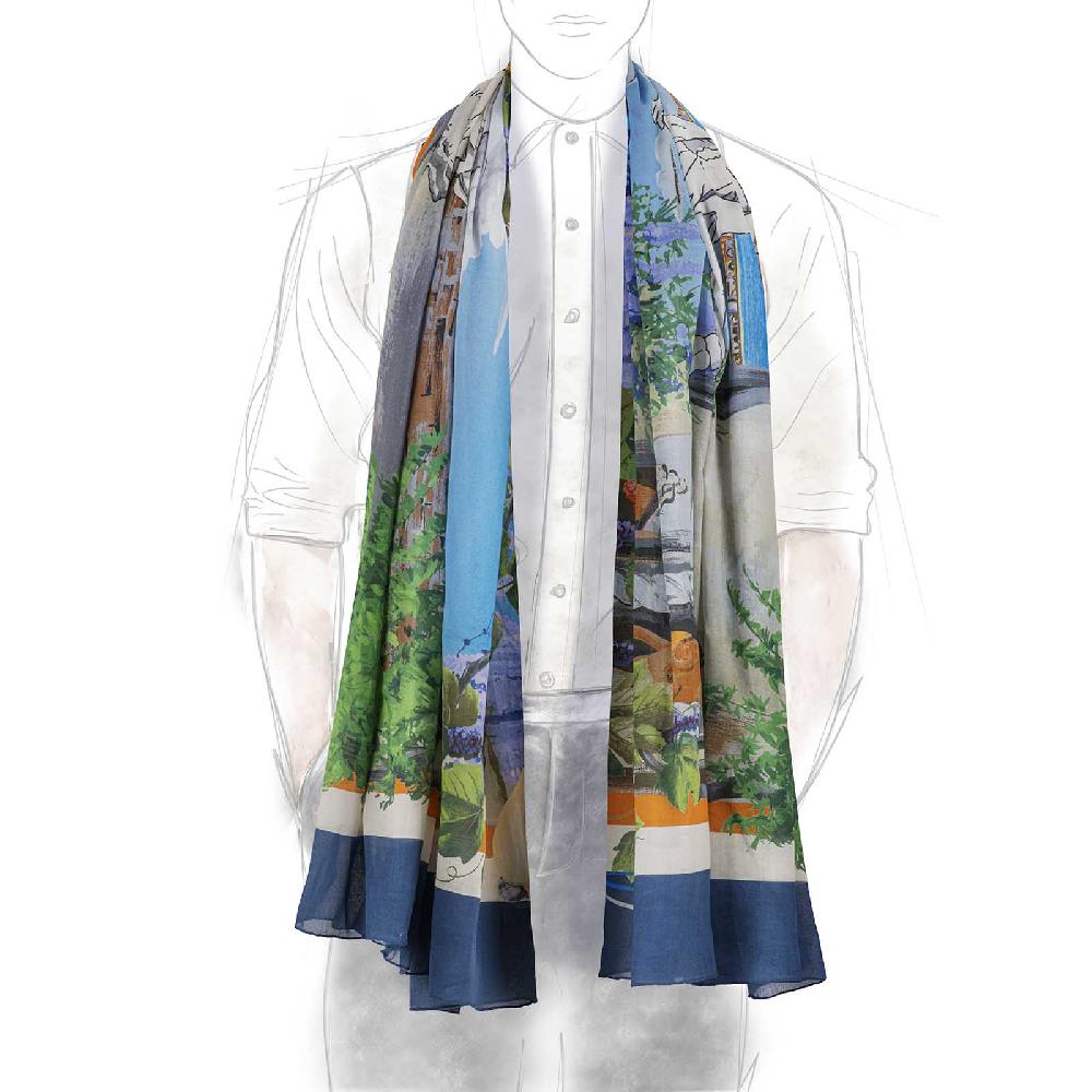 Rubinacci Stola Tarantella Blu