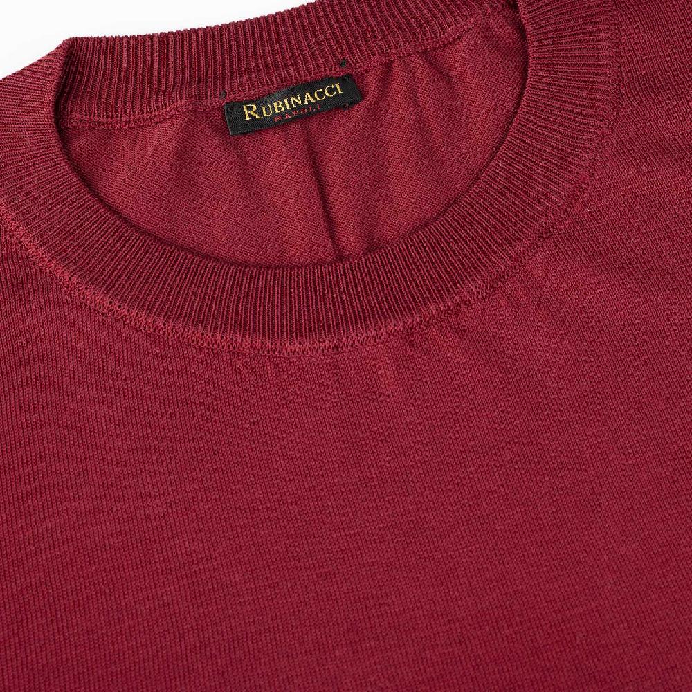 Rubinacci T-Shirt Cotone Bordeaux
